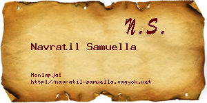 Navratil Samuella névjegykártya